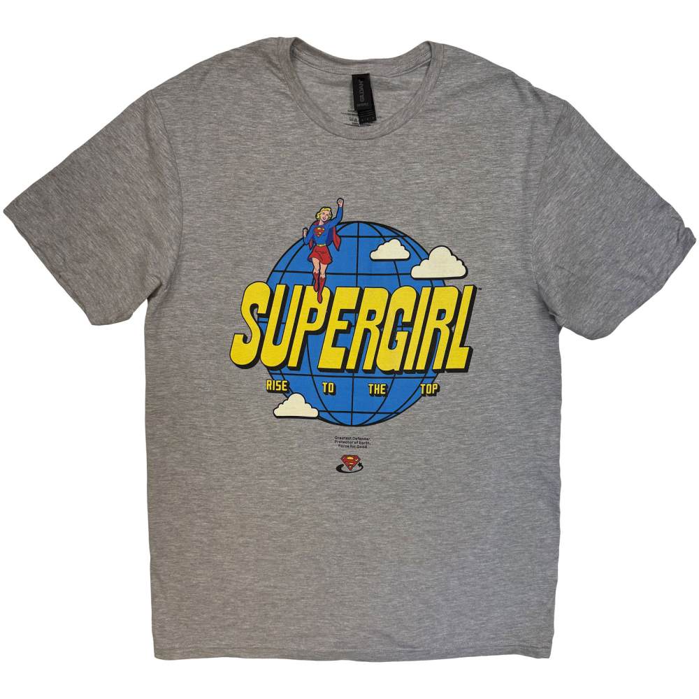 DC Comics Supergirl - Rise To The Top Heren Tshirt - Grijs